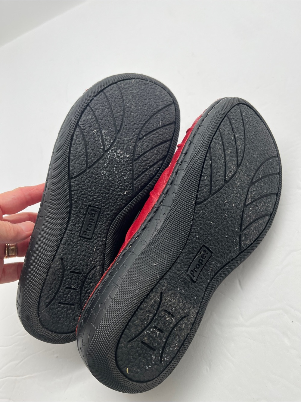 Propet June Slide Sandals Straps Velcro Women 7.5 Red Support Comfort Casual - Picture 8 of 11